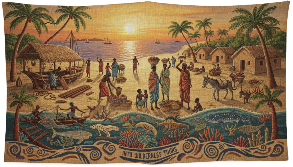 Mafia Island historical tapestry