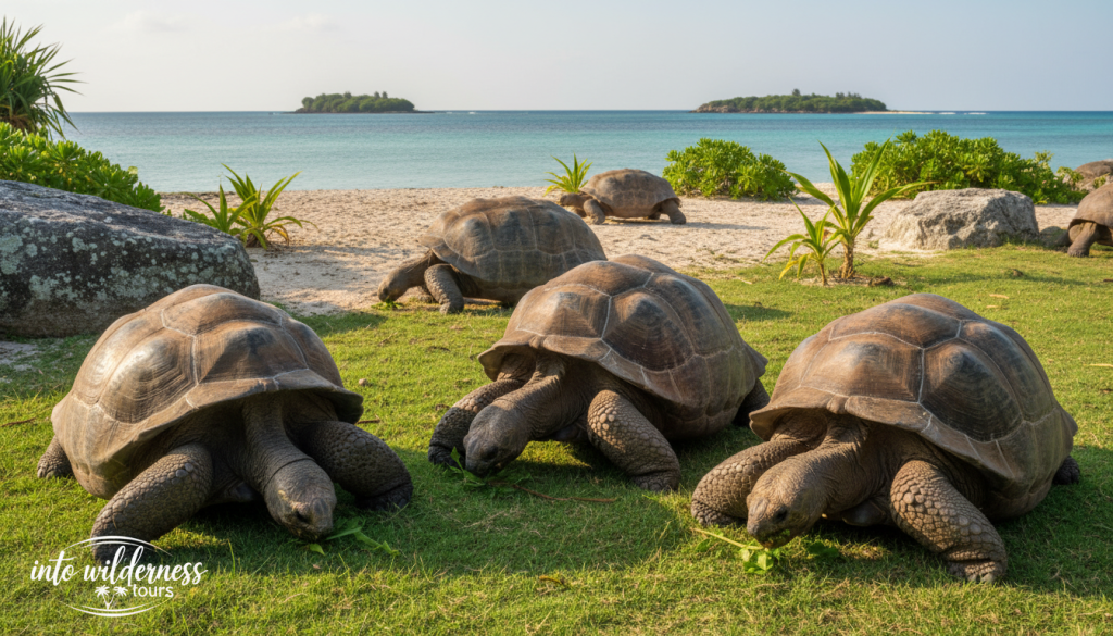 Prison Island Aldabra Tortoises