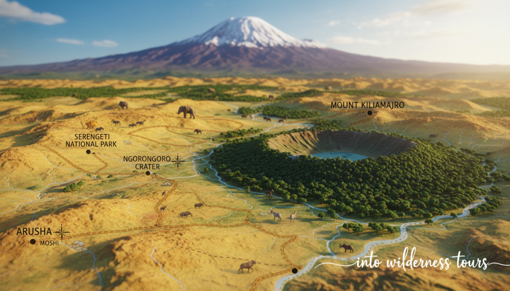 map of northern tanzania